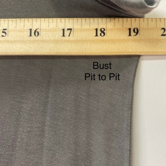 Feminine Soft & Sexy M Minimalist Cold Shoulder Relaxed Grey Jersey Effortless - Picture 10 of 11